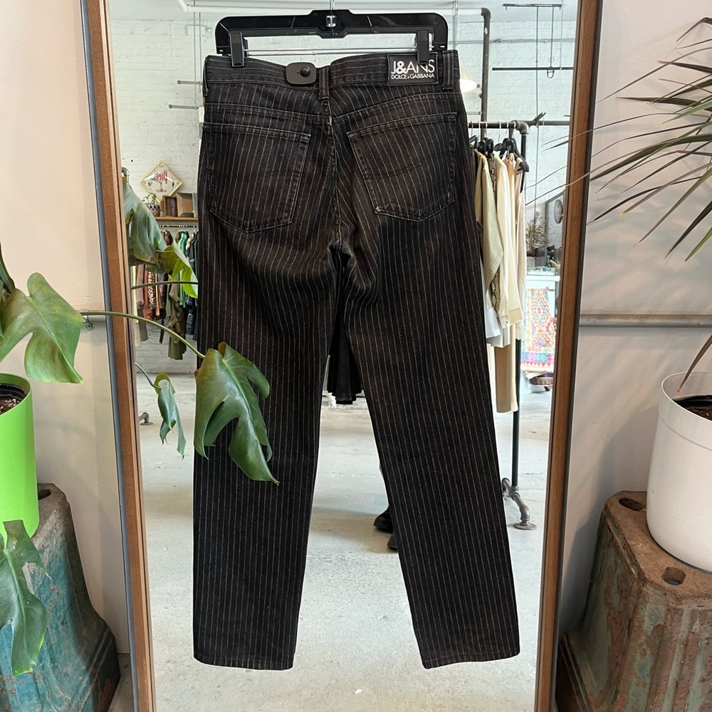 Vintage DOLCE & GABBANA Pinstripe Denim Pants sz 30”